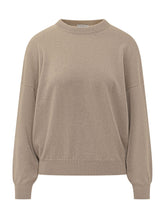 BRUNELLO CUCINELLI - Maglia Girocollo a Maniche Lunghe - Beige - LIDIASHOPPING® - Official Website