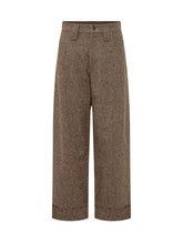 BRUNELLO CUCINELLI - Pantaloni Ampi a Vita Alta - Marrone - LIDIASHOPPING® - Official Website