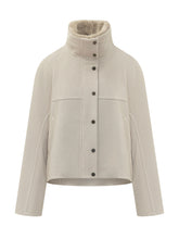 BRUNELLO CUCINELLI - Cropped Jacket with High Collar - White - LIDIASHOPPING® - Official Website