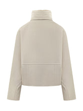 BRUNELLO CUCINELLI - Cropped Jacket with High Collar - White - LIDIASHOPPING® - Official Website