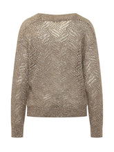 BRUNELLO CUCINELLI - Maglia con Scollo a V e Paillettes - Marrone - LIDIASHOPPING® - Official Website