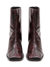 AEYDE - Stivaletto Amina con Motivo Rettile - Rosso - LIDIASHOPPING® - Official Website
