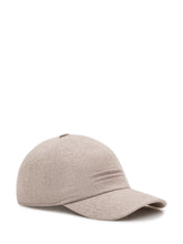 ZEGNA - Cappellino Baseball con Ricamo Frontale - Beige - LIDIASHOPPING® - Official Website
