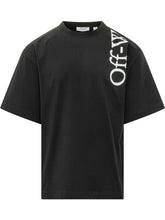 OFF-WHITE - T-shirt Vertical Bookish con Logo Laterale - Nero - LIDIASHOPPING® - Official Website