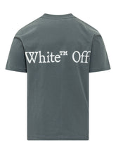 OFF-WHITE - T-shirt Bookish Scarf con Grafica Logo - Blu - LIDIASHOPPING® - Official Website