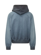 OFF-WHITE - Felpa Narciso con Cappuccio e Stampa Frontale - Blu - LIDIASHOPPING® - Official Website