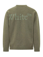 OFF-WHITE - Maglia Girocollo Bookish con Dettaglio Tipografico - Verde - LIDIASHOPPING® - Official Website