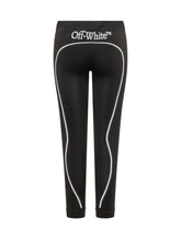 OFF-WHITE - Fitted Leggings with Contrast Lines - Black - LIDIASHOPPING® - Official Website