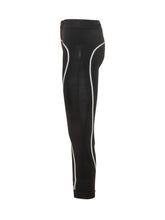OFF-WHITE - Fitted Leggings with Contrast Lines - Black - LIDIASHOPPING® - Official Website