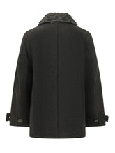 OUR LEGACY - Peacoat Wage Doppiopetto con Collo Voluminoso - Nero - LIDIASHOPPING® - Official Website