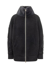 HERNO - Knitted Jacket with High Collar - Blue - LIDIASHOPPING® - Official Website