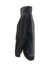 HERNO - Knitted Jacket with High Collar - Blue - LIDIASHOPPING® - Official Website