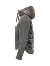 HERNO - Piumino in Maglia con Cappuccio - Grigio - LIDIASHOPPING® - Official Website