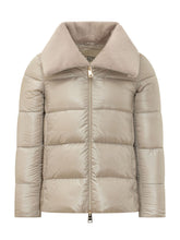 HERNO - Bomber Puffer Jacket with Wide Collar - Beige - LIDIASHOPPING® - Official Website