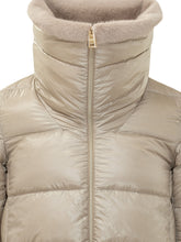 HERNO - Bomber Puffer Jacket with Wide Collar - Beige - LIDIASHOPPING® - Official Website