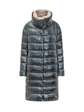 HERNO - Piumino Lungo con Collo Alto - Blu - LIDIASHOPPING® - Official Website