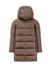 HERNO - Flared Hooded Puffer Jacket - Brown - LIDIASHOPPING® - Official Website