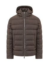 HERNO - Piumino con Cappuccio - Marrone - LIDIASHOPPING® - Official Website