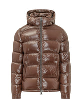 HERNO - Puffer Jacket with Hood and Zip - Brown - LIDIASHOPPING® - Official Website