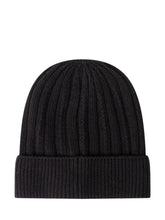 MONCLER - Rib Knit Beanie - Black - LIDIASHOPPING® - Official Website