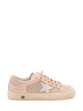 GOLDEN GOOSE KIDS - May Sneaker con Pannello Glitter - Rosa - LIDIASHOPPING® - Official Website