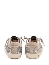 GOLDEN GOOSE KIDS - Super Star Sneaker con Glitter - Argento - LIDIASHOPPING® - Official Website