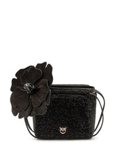 PINKO - Pochette Flower con Strass - Nero - LIDIASHOPPING® - Official Website