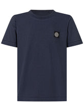 STONE ISLAND KIDS - Logo T-shirt - Blue - LIDIASHOPPING® - Official Website