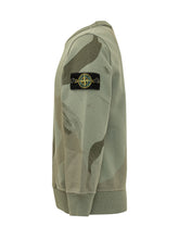 STONE ISLAND KIDS - Felpa Girocollo con Stampa Camouflage - Verde - LIDIASHOPPING® - Official Website