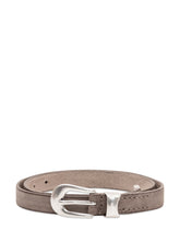 OUR LEGACY - Slim Belt with Rounded Buckle - Grey - LIDIASHOPPING® - Official Website