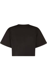 OFF-WHITE KIDS - Cropped T-shirt with Embellished Logo - Black - LIDIASHOPPING® - Official Website