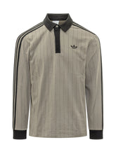 ADIDAS ORIGINALS - Long Sleeve Striped Polo - Green - LIDIASHOPPING® - Official Website