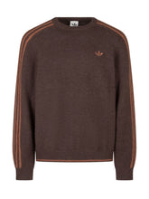 ADIDAS ORIGINALS - Maglione Girocollo con Bande sulle Maniche - Marrone - LIDIASHOPPING® - Official Website
