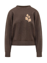 MARANT ÉTOILE - Maglia Marisans con Motivo Logo - Marrone - LIDIASHOPPING® - Official Website