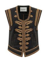 MARANT ÉTOILE - Gilet Edmee con Ricami Ornamentali - Nero - LIDIASHOPPING® - Official Website