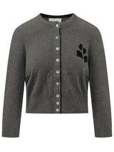 MARANT ÉTOILE - Cardigan Lona con Motivo Logo sul Petto - Grigio - LIDIASHOPPING® - Official Website