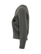 MARANT ÉTOILE - Cardigan Lona con Motivo Logo sul Petto - Grigio - LIDIASHOPPING® - Official Website