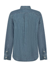 POLO RALPH LAUREN KIDS - Camicia Button Down con Logo sul Petto - Blu - LIDIASHOPPING® - Official Website