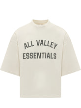 FEAR OF GOD ESSENTIALS - T-shirt con Lettering Frontale - Bianco - LIDIASHOPPING® - Official Website
