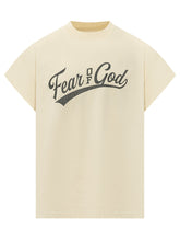 FEAR OF GOD ESSENTIALS - Sleeveless T-shirt with Print - Yellow - LIDIASHOPPING® - Official Website