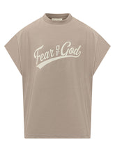 FEAR OF GOD ESSENTIALS - T-shirt Senza Maniche con Stampa - Beige - LIDIASHOPPING® - Official Website