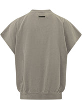 FEAR OF GOD ESSENTIALS - Felpa con Maniche Corte e Lettering - Grigio - LIDIASHOPPING® - Official Website