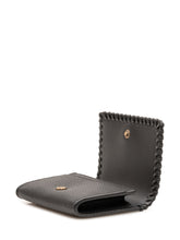 MICHAEL MICHAEL KORS - Portacarte con Patta e Bordo Intrecciato - Nero - LIDIASHOPPING® - Official Website