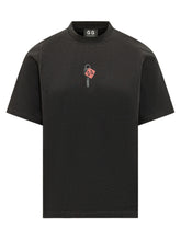 44 LABEL GROUP - T-shirt con Stampa Chiave sul Petto - Nero - LIDIASHOPPING® - Official Website