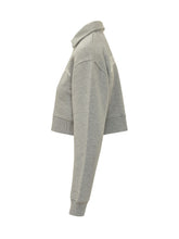 PALM ANGELS - Felpa Corta con Colletto e Zip - Grigio - LIDIASHOPPING® - Official Website