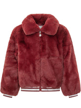 STELLA MCCARTNEY KIDS - Faux Fur Jacket with Zip - Red - LIDIASHOPPING® - Official Website
