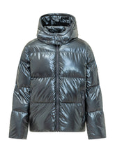 STELLA MCCARTNEY KIDS - Piumino Lucido con Cappuccio - Blu - LIDIASHOPPING® - Official Website