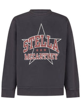 STELLA MCCARTNEY KIDS - Crew Neck Sweatshirt with Oversized Print - Blue - LIDIASHOPPING® - Official Website