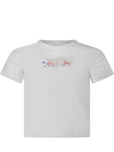 STELLA MCCARTNEY KIDS - T-shirt con Ricamo Figurativo - Bianco - LIDIASHOPPING® - Official Website