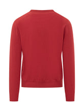 MALO - Maglia Girocollo con Fondo a Coste - Rosso - LIDIASHOPPING® - Official Website